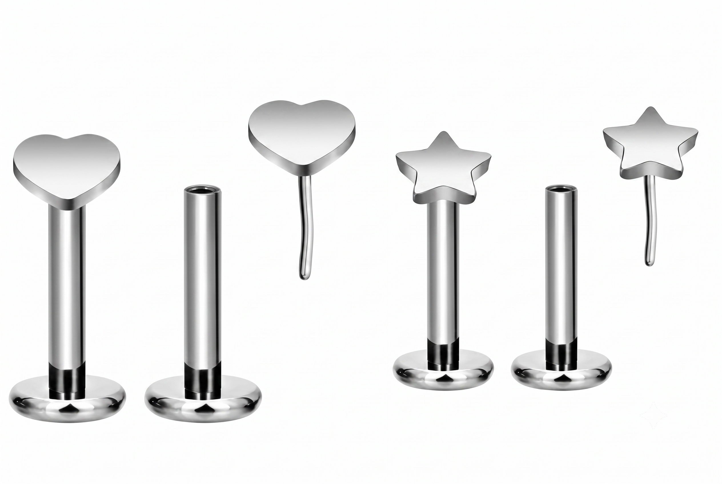 Threadless posts and ends - titanium piercing jewelry