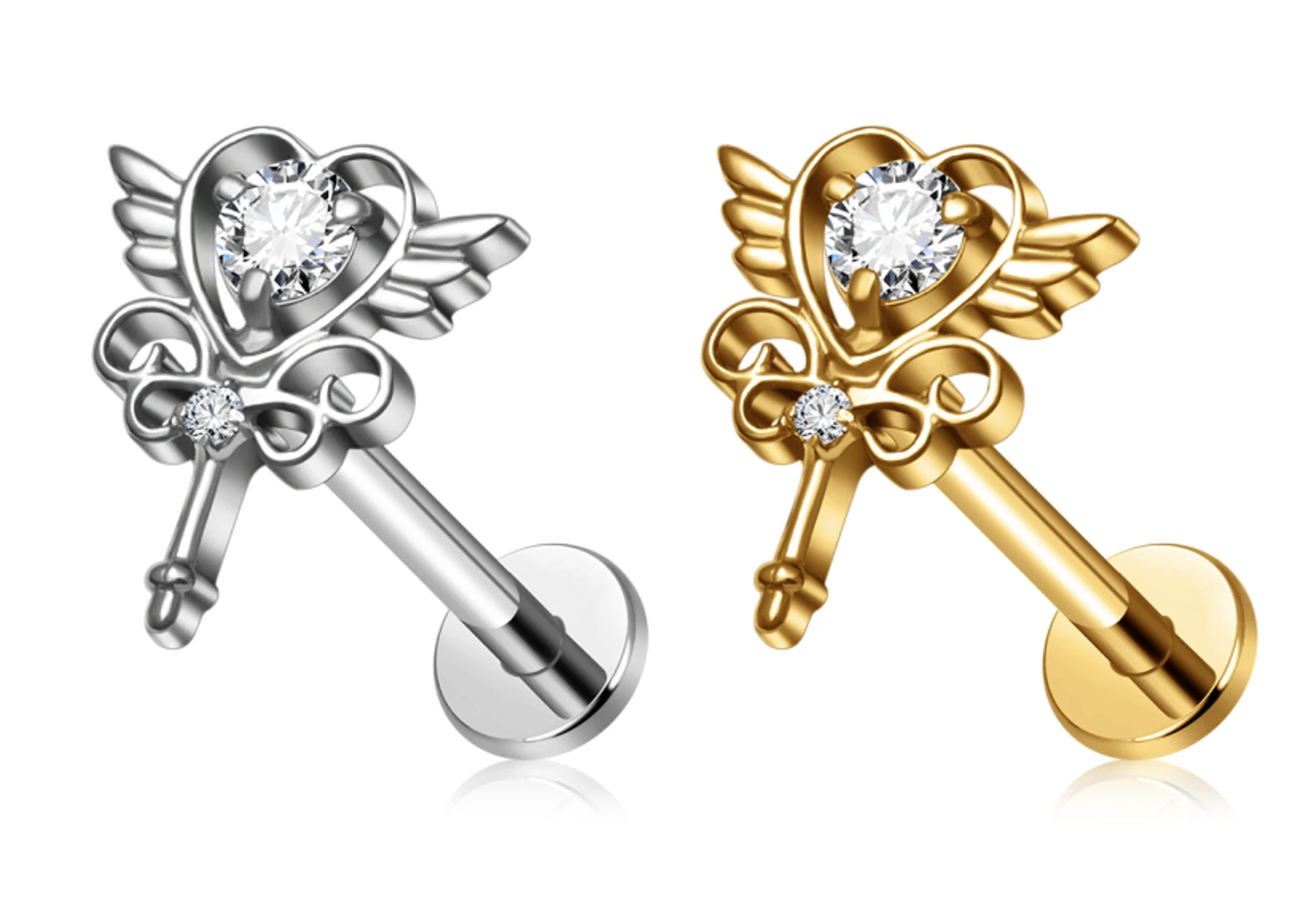 Internally threaded barbell - titanium body jewelry