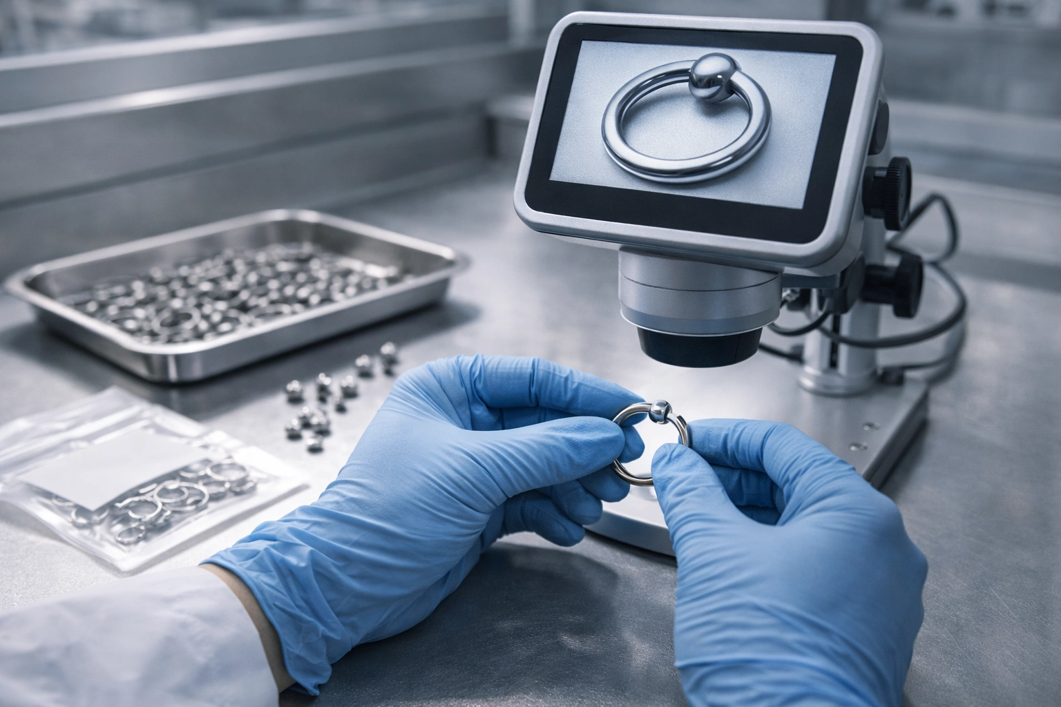 QC inspection process - precision measurement and quality verification
