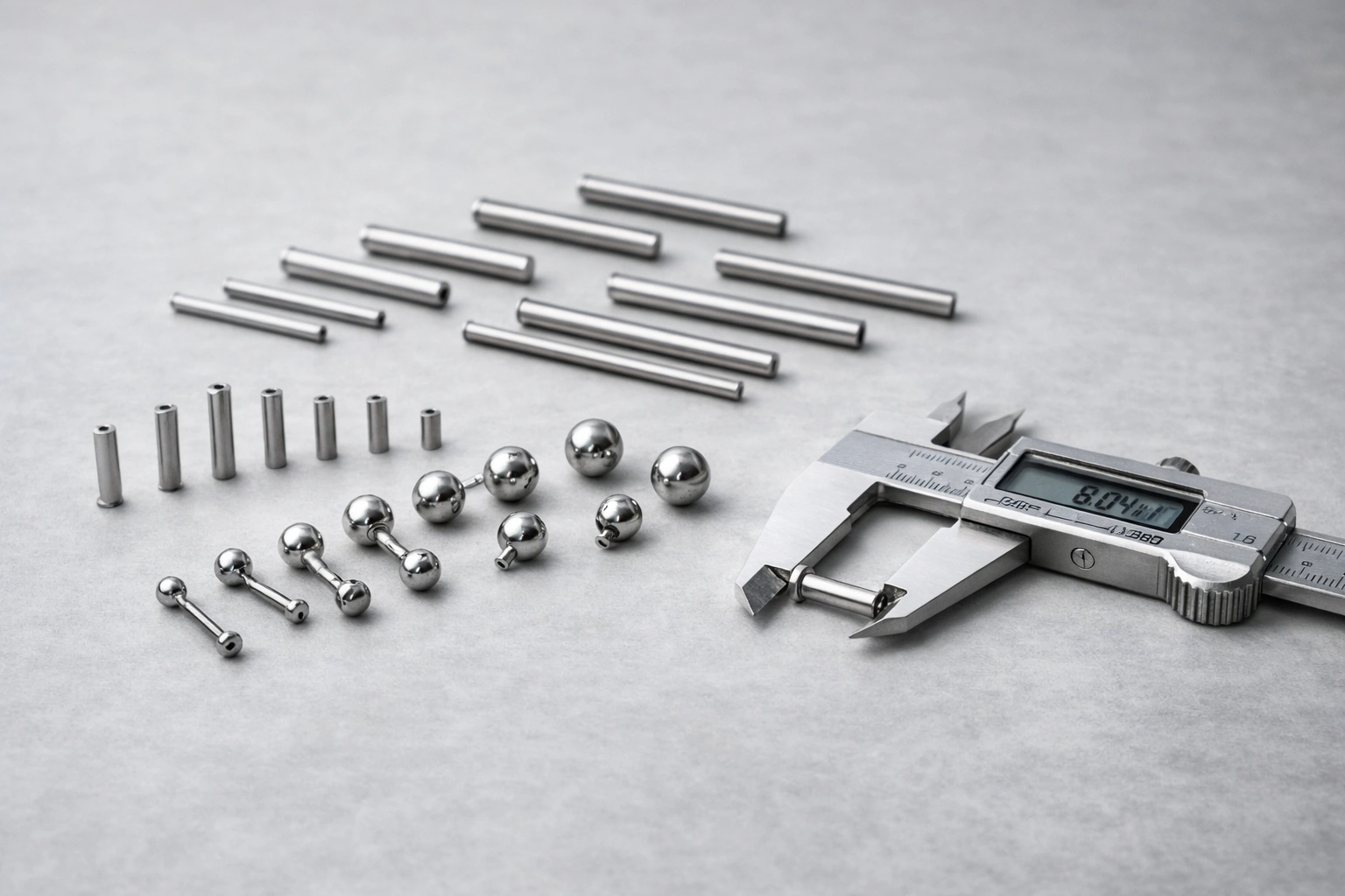 Size gauge reference for piercing jewelry quality control