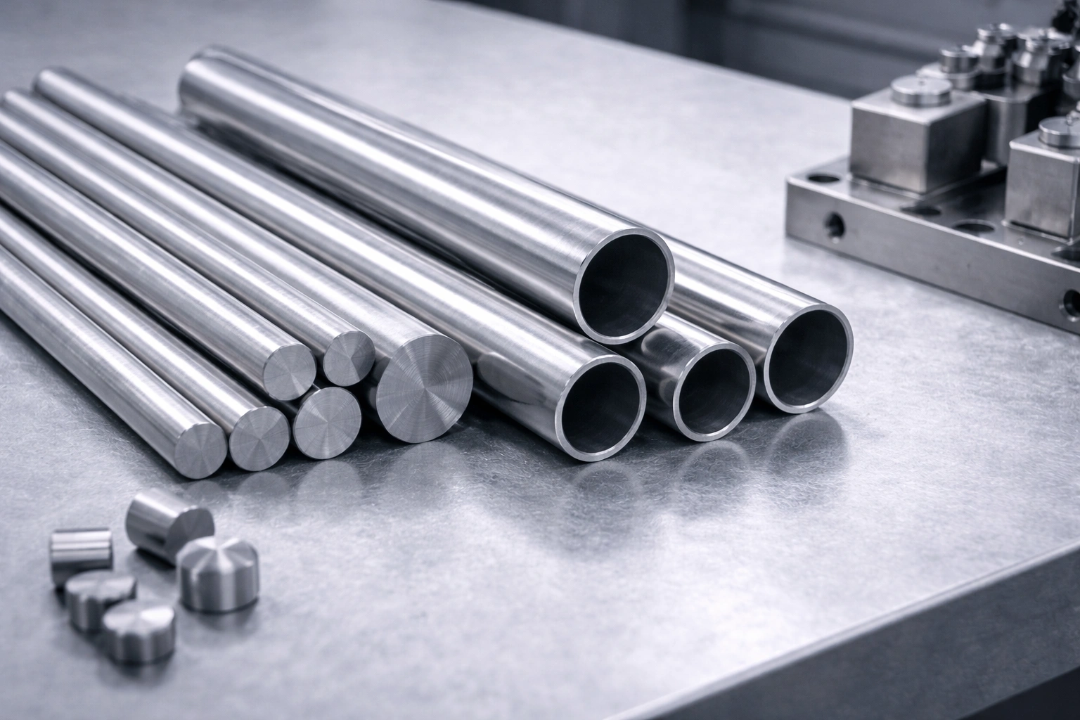 Implant grade titanium raw material rods and tubes
